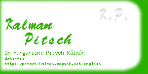 kalman pitsch business card